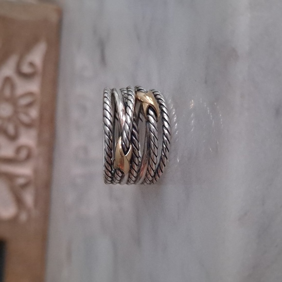 Authentic David Yurman Double X Crossover ring - Picture 6 of 16
